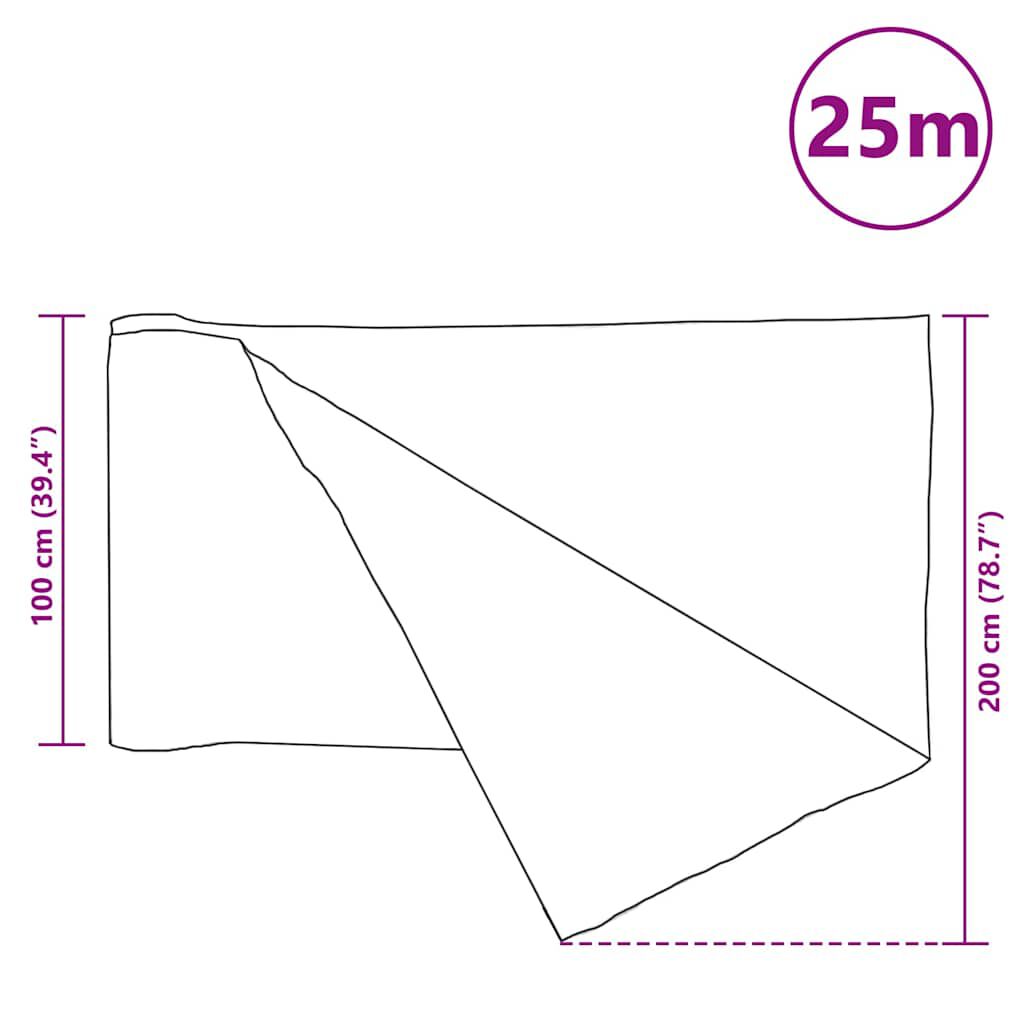 vidaXL Δίχτυ Σκίασης Ανθρακί 1 x 25 μ. από HDPE 75 γρ./μ²