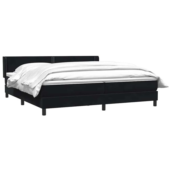 vidaXL &Kappa;&rho;&epsilon;&beta;ά&tau;&iota; Boxspring &mu;&epsilon; &Sigma;&tau;&rho;ώ&mu;&alpha; &Mu;&alpha;ύ&rho;&omicron; 200x210 &epsilon;&kappa;. &Beta;&epsilon;&lambda;&omicron;ύ&delta;&iota;&nu;&omicron;