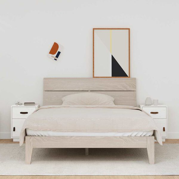 vidaXL Κομοδίνα 2 τεμ. Λευκά 40 x 34 x 55 εκ. από Μασίφ Ξύλο Πεύκου