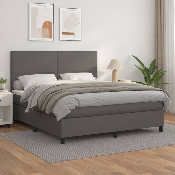 vidaXL &Kappa;&rho;&epsilon;&beta;ά&tau;&iota; Boxspring &mu;&epsilon; &Sigma;&tau;&rho;ώ&mu;&alpha; &Gamma;&kappa;&rho;&iota; 160x200&epsilon;&kappa;. &alpha;&pi;ό &Sigma;&upsilon;&nu;&theta;&epsilon;&tau;&iota;&kappa;ό &Delta;έ&rho;&mu;&alpha;