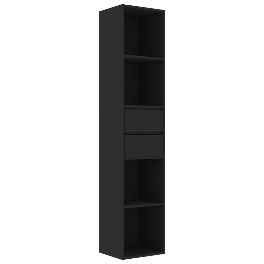 vidaXL Βιβλιοθήκη Μαύρη 36 x 30 x 171 εκ. από Επεξ. Ξύλο