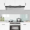 vidaXL Πίσω Πάνελ Κουζίνας Λευκό 80 x 40 cm σκληρυμένο γυαλί