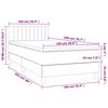 vidaXL &Kappa;&rho;&epsilon;&beta;ά&tau;&iota; Boxspring &mu;&epsilon; &Sigma;&tau;&rho;ώ&mu;&alpha; & LED &Sigma;&kappa;. &Mu;&pi;&lambda;&epsilon; 100x200&epsilon;&kappa;. &Beta;&epsilon;&lambda;&omicron;ύ&delta;&iota;&nu;&omicron;