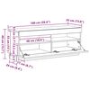 vidaXL Έπιπλο Τηλεόρασης με Φωτισμό LED Μαύρο 100 x 35 x 40 εκ.