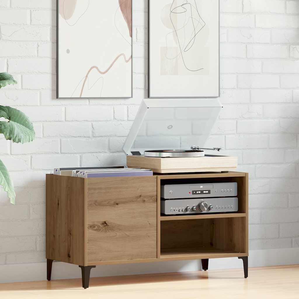 ντουλάπι δίσκων vidaXL Δρυς τεχνίτης 84,5x38x48 cm Κατασκευασμένο ξύλο