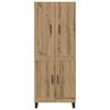 vidaXL Highboard 2 pcs Artisan Oak 69,5 x 34 x 180 &epsilon;&kappa;.
