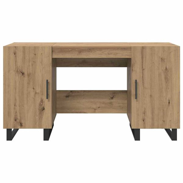 vidaXL Γραφείο artisan δρυς 140 x 50 x 75 εκ. Επεξεργασμένο ξύλο
