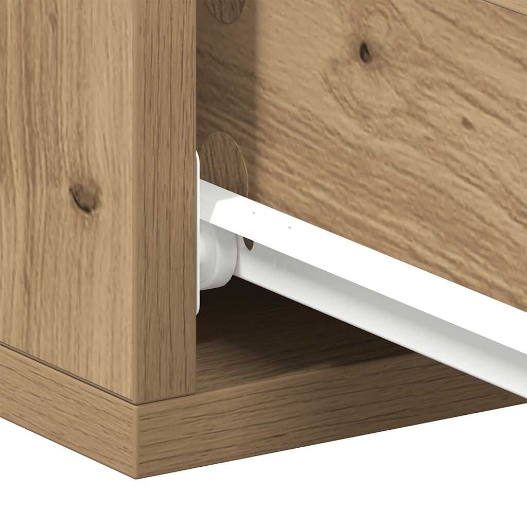 vidaXL Κομοδίνα Κρεμαστά Καφέ Δρυς 40x31x27 εκ. Επεξεργ. Ξύλο