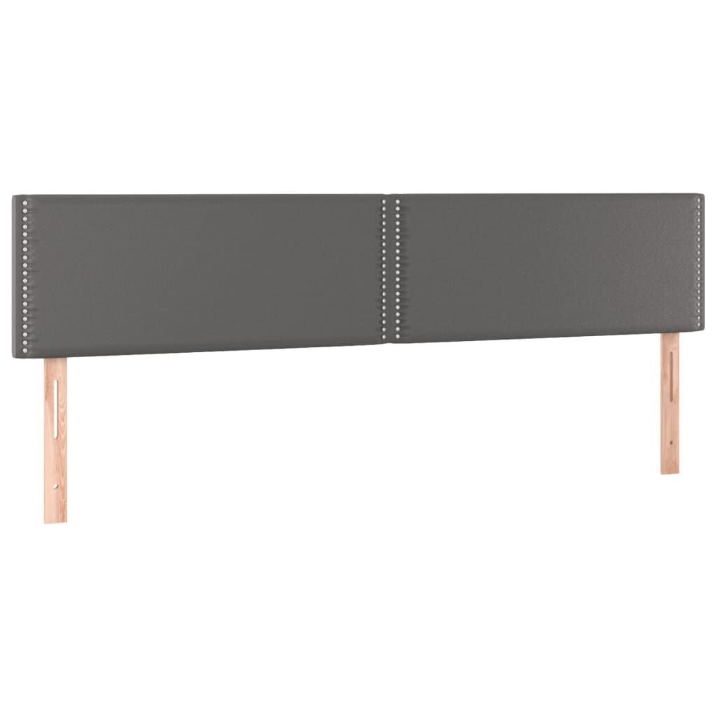 vidaXL Κεφαλάρια Κρεβατιού 2 τεμ. Γκρι 100x5x78/88 εκ.Συνθετικό Δέρμα