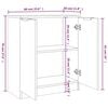vidaXL Ντουλάπια 2 τεμ. Μαύρα 60x30x70 εκ. Επεξεργασμένο Ξύλο