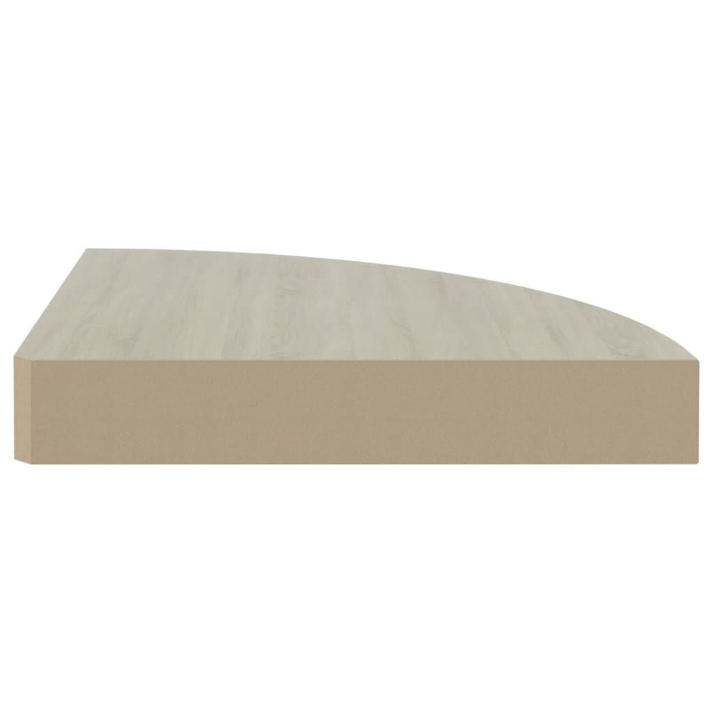 vidaXL Ράφι Τοίχου Γωνιακό Δρυς/Λευκό 25 x 25 x 3,8 εκ από MDF