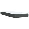 vidaXL Κρεβάτι Boxspring με Στρώμα Σκούρο Γκρι 80x200 εκ. Υφασμάτινο
