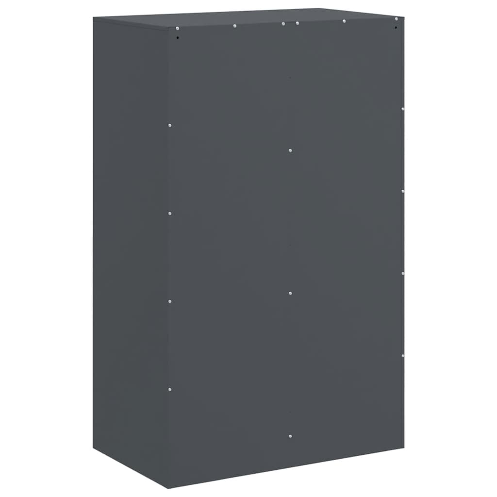 vidaXL Μπουφές Ανθρακί 67x39x107 εκ. από Ατσάλι