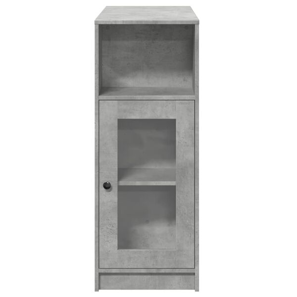 vidaXL Τραπέζι Μπαρ με Ράφια Γκρι Σκυρ. 101x40x103,5 εκ Επεξεργ. Ξύλο