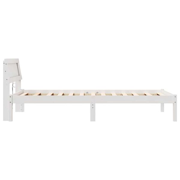 vidaXL Σκελετός Κρεβατιού Λευκό 90 x 190 cm Μασίφ ξύλο πεύκου