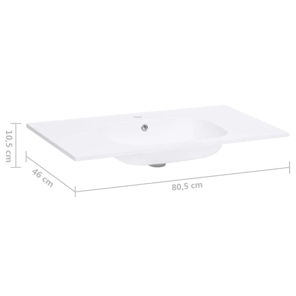 vidaXL Νιπτήρας Ένθετος Λευκός 805 x 460 x 105 χιλ. από SMC