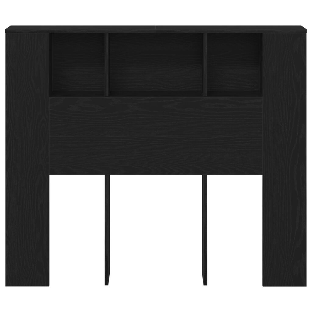 vidaXL Κεφαλάρι Ντουλάπα Μαύρη Βελανιδιά 120x19x104,5 εκ Επεξεργασμένο Ξύλο