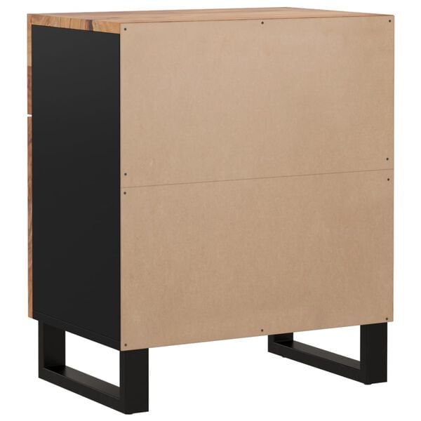 vidaXL Κομοδίνο 50 x 33 x 60 εκ. Μασίφ Ξύλο Ακακίας & Επεξεργ. Ξύλο