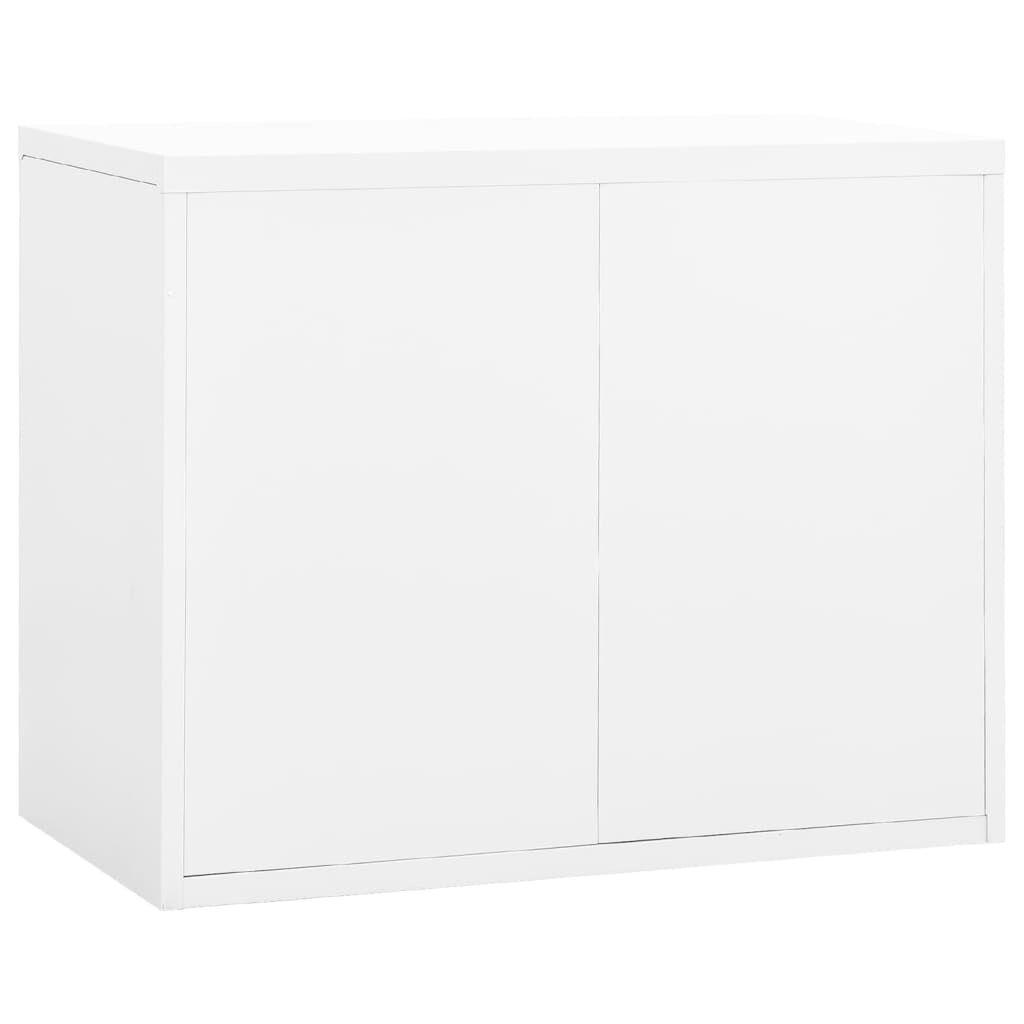 vidaXL Αρχειοθήκη Λευκή 90 x 46 x 72,5 εκ. από Ατσάλι