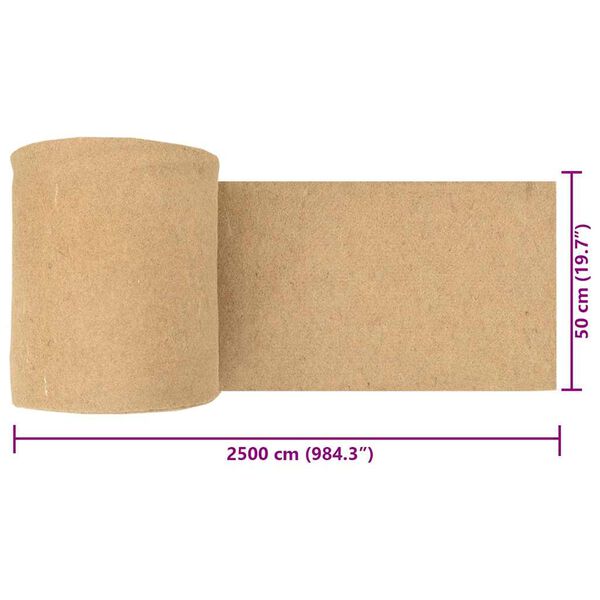 vidaXL Στρώμα κάνναβης για τρωκτικά 0,5x25 m 5 mm