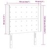 vidaXL Κεφαλάρι Κρεβατιού LED Καπουτσίνο 103x16x118/128 εκ