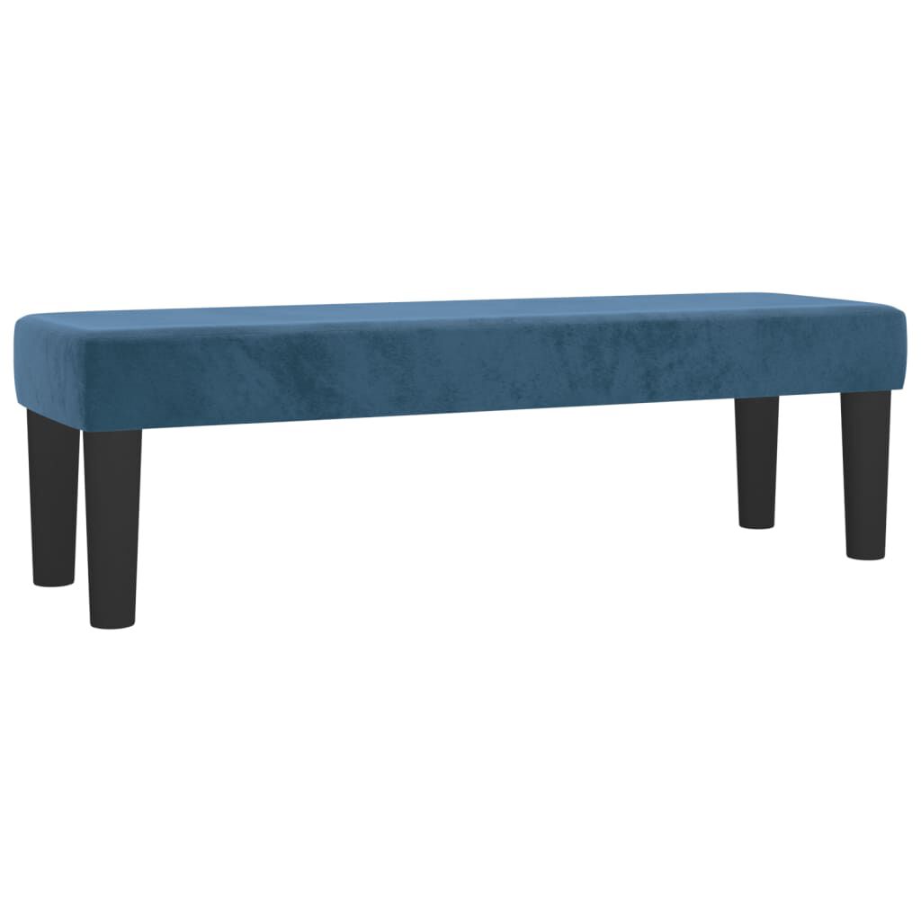 vidaXL Κρεβάτι Boxspring με Στρώμα Σκούρο Μπλε 160x200 εκ. Βελούδινο