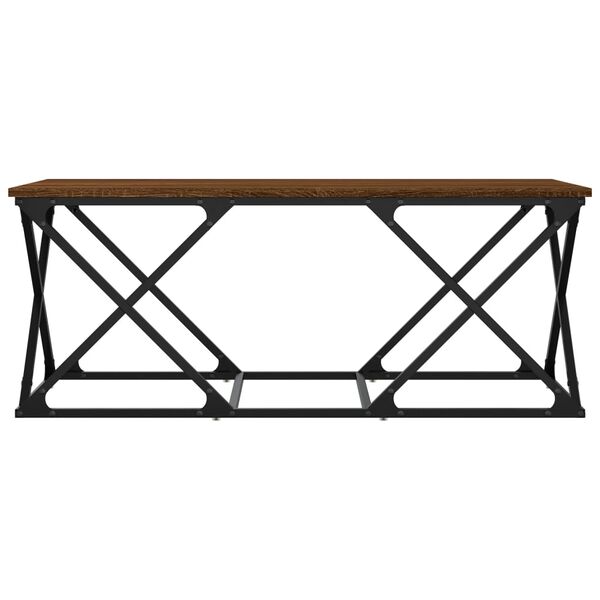 vidaXL Τραπεζάκι Σαλονιού Καφέ Δρυς 100x49x40 εκ. Επεξεργασμένο Ξύλο