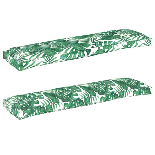 vidaXL Σετ Μαξιλαριών Πάγου 2 pcs Μοτίβο φύλλων 150 x 40 x 8 εκ.