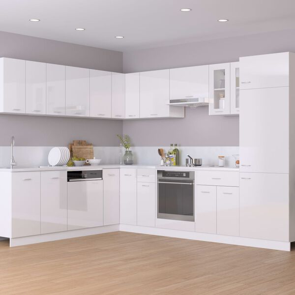 vidaXL Ντουλάπια Κρεμαστά Lyon 2 τεμ. Γυαλ. Λευκό 50x31x60εκ.