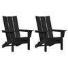 vidaXL Έπιπλα Χαλάρωσης Κήπου 2 pcs Μαύρο 74.5 x 80.5 x 90 εκ.