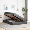 vidaXL Κρεβάτι με αποθηκευτικό χώρο και στρώμα με στρώμα Σκούρο Γκρι
