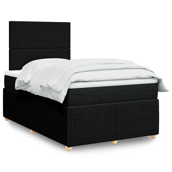 vidaXL &Kappa;&rho;&epsilon;&beta;ά&tau;&iota; Boxspring &mu;&epsilon; &Sigma;&tau;&rho;ώ&mu;&alpha; &Mu;&alpha;ύ&rho;&omicron; 120x190 &epsilon;&kappa;. &Upsilon;&phi;&alpha;&sigma;&mu;ά&tau;&iota;&nu;&omicron;