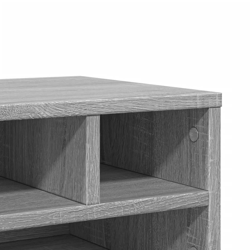 vidaXL Βάση Εκτυπωτή Γκρι Sonoma 40x32x22,5 εκ. από Επεξεργασμένο Ξύλο