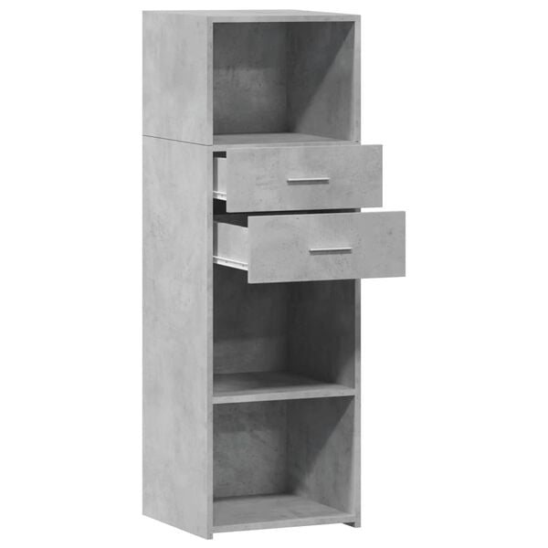 vidaXL Ντουλάπι Γκρι Σκυρ. 40x42,5x124 εκ. από Επεξεργασμένο Ξύλο