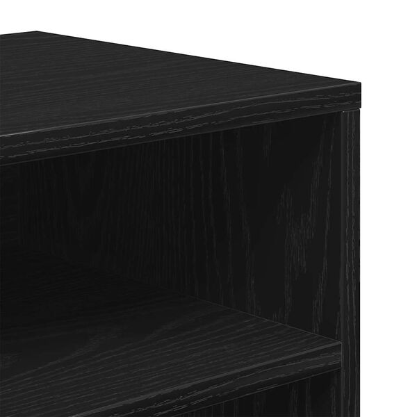 vidaXL Βιβλιοθήκη με 5 Ράφια Μαύρη 66x31x80 εκ. Επεξεργασμένο Ξύλο