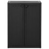 vidaXL Ντουλάπι Αποθήκευσης Κήπου Μαύρο 65x45x88 εκ. από Ρατάν PP