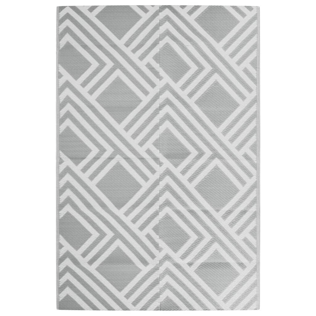 vidaXL Χαλί εξωτερικού χώρου ARAKIL γκρι 120x180 cm PP