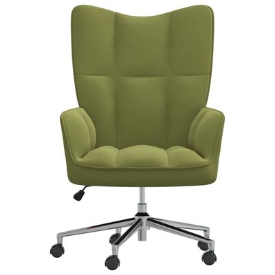 vidaXL Πολυθρόνα Relax Ανοιχτό Πράσινο Βελούδινη