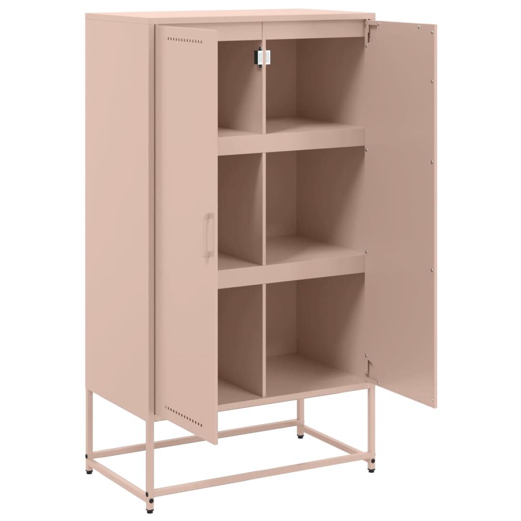 vidaXL Ντουλάπι Ροζ 68,5x38,5x123,5 εκ. από Ατσάλι