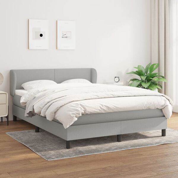 vidaXL &Kappa;&rho;&epsilon;&beta;ά&tau;&iota; Boxspring &mu;&epsilon; &Sigma;&tau;&rho;ώ&mu;&alpha; &Alpha;&nu;&omicron;&iota;&chi;&tau;ό &Gamma;&kappa;&rho;&iota; 140x190 &epsilon;&kappa;. &Upsilon;&phi;&alpha;&sigma;&mu;ά&tau;&iota;&nu;&omicron;