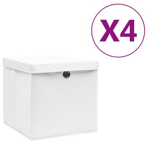 vidaXL &Kappa;&omicron;&upsilon;&tau;&iota;ά &Alpha;&pi;&omicron;&theta;ή&kappa;&epsilon;&upsilon;&sigma;&eta;&sigmaf; &mu;&epsilon; &Kappa;&alpha;&pi;ά&kappa;&iota;&alpha; 4 &tau;&epsilon;&mu;. &Lambda;&epsilon;&upsilon;&kappa;ά 28 x 28 x 28 &epsilon;&kappa;.