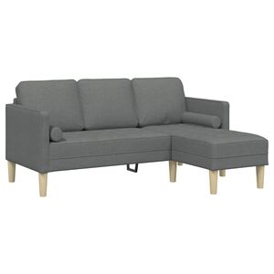 vidaXL &Sigma;&epsilon;&tau; &Kappa;&alpha;&nu;&alpha;&pi;έ &Sigma;&kappa;&omicron;ύ&rho;&omicron; &Gamma;&kappa;&rho;&iota; 173 x 131 x 67 &epsilon;&kappa; &Pi;&omicron;&lambda;&upsilon;&epsilon;&sigma;&tau;έ&rho;&alpha;&sigmaf;