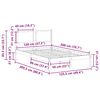 vidaXL Σκελετός Κρεβατιού Μαύρο 120 x 200 cm Στερεά ξυλεία πεύκου