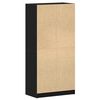 vidaXL Highboard Μαύρο 68 x 37 x 142 εκ Επεξεργασμένο ξύλο