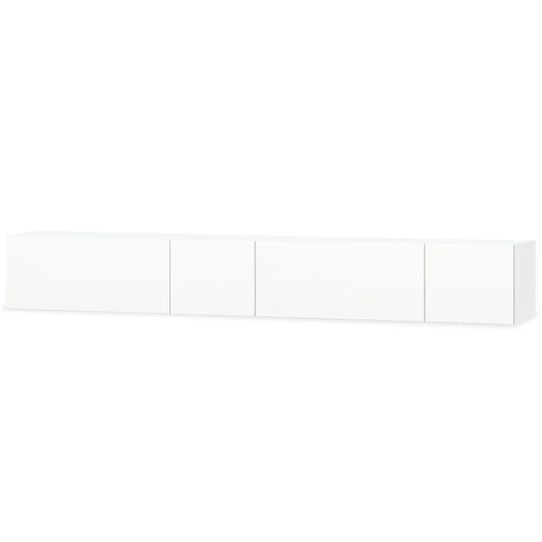 vidaXL Έπιπλα Τηλεόρασης 2 τεμ. Γυαλιστ. Λευκό 120x40x34εκ Επεξ. Ξύλο