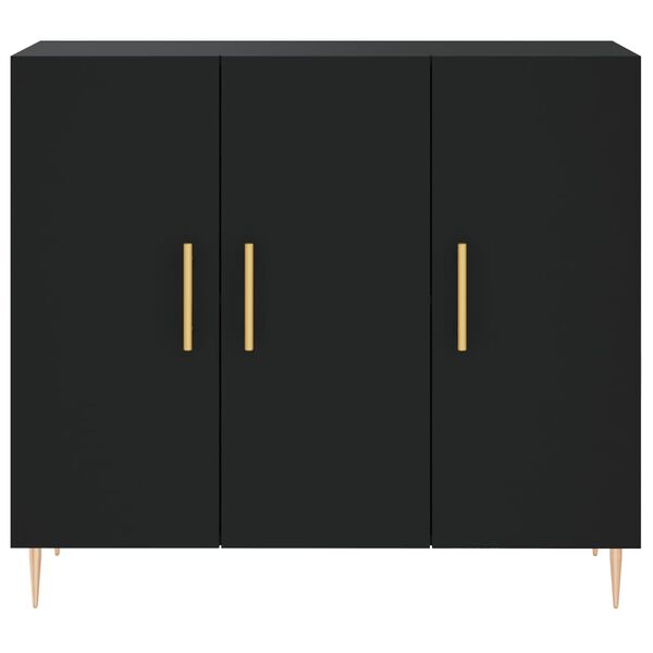 vidaXL Ντουλάπι Μαύρο 90 x 34 x 80 εκ. από Επεξεργασμένο Ξύλο