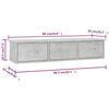 vidaXL Ράφι Τοίχου με Συρτάρια Γκρι Σκυροδ. 88x26x18,5 εκ. Επεξ. Ξύλο