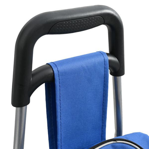 vidaXL Καρότσι Αγορών Μπλε 39.5 x 36 x 92.5 εκ Ύφασμα Oxford
