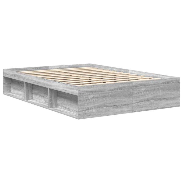 vidaXL Πλαίσιο Κρεβατιού Γκρι Sonoma 120x190 εκ. Small Double