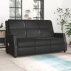 vidaXL Πολυθρόνα Μασάζ Ανακλινόμενη 3 Θέσεων Μαύρη από Συνθετικό Δέρμα